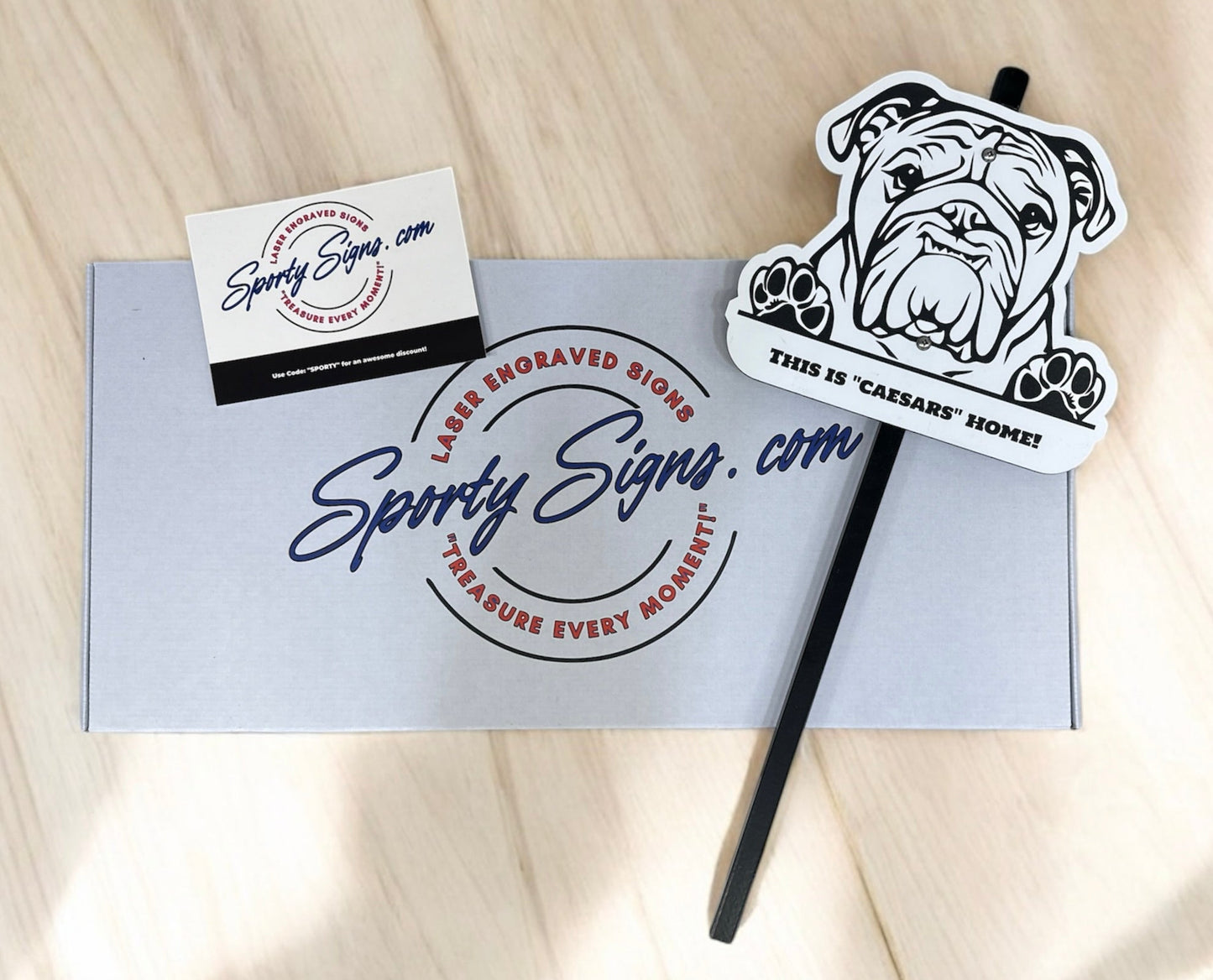 Personalized Dog Yard Sign - Sporty Signs