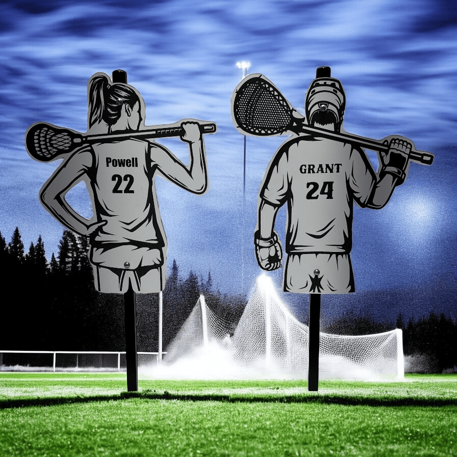 Personalized Lacrosse Player Sports Sign - Sporty Signs