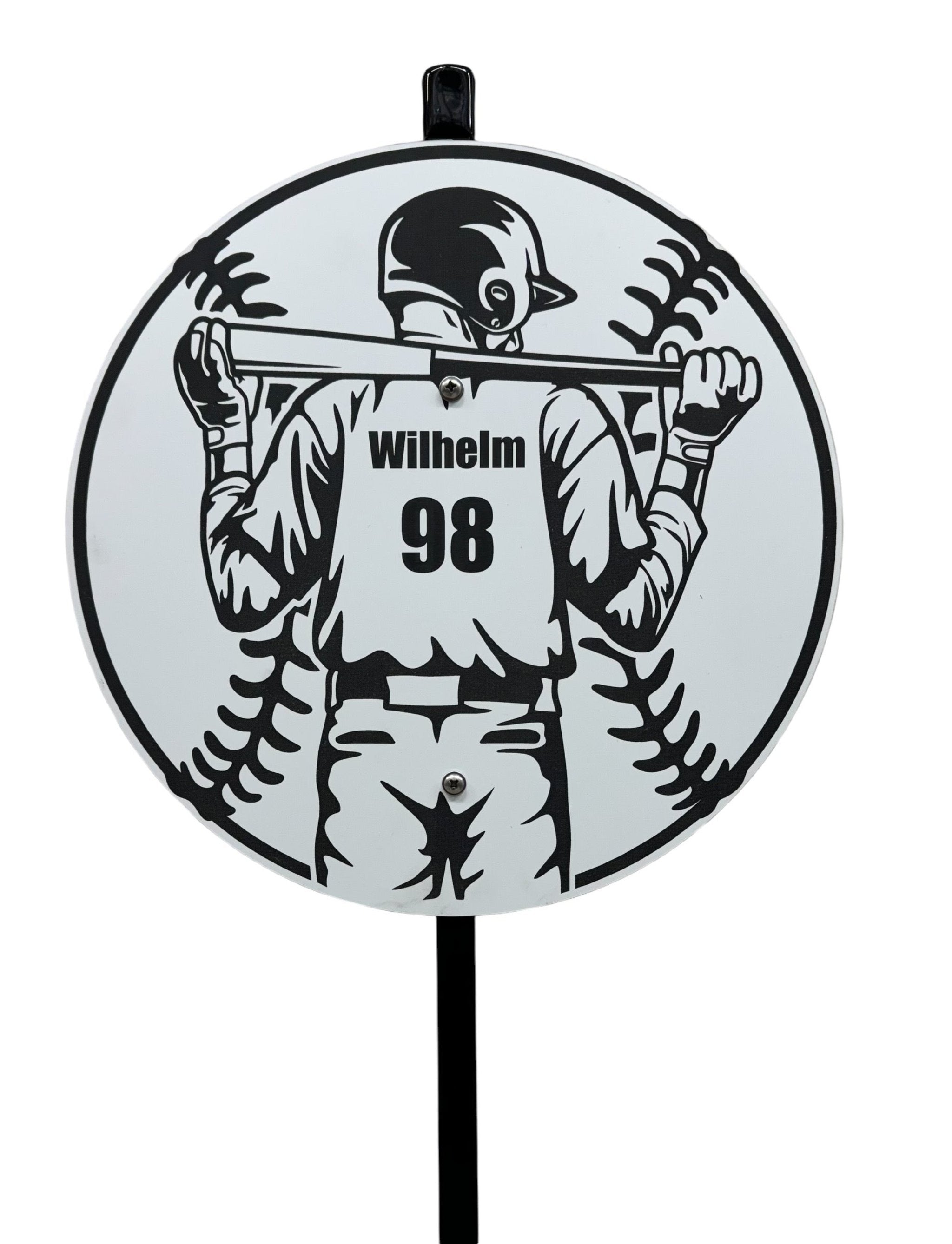 Custom Baseball Player Yard Sign