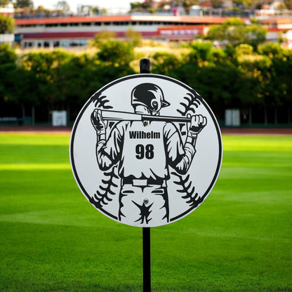 Personalized Baseball Player Sports Sign - Sporty Signs