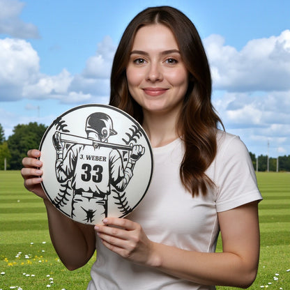 Personalized Baseball Player Sports Sign - Sporty Signs