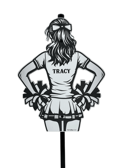 Personalized Cheerleader Sports Sign - Sporty Signs