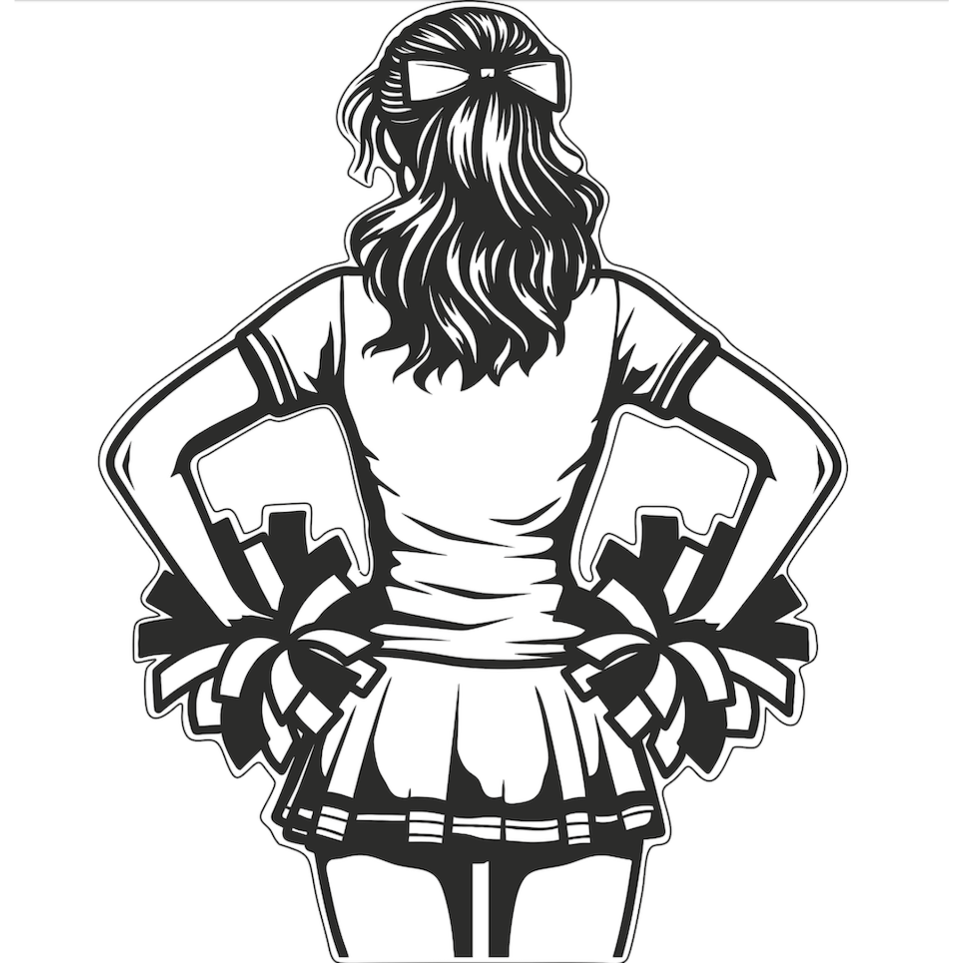 Personalized Cheerleader Sports Sign - Sporty Signs