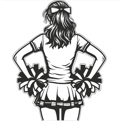 Personalized Cheerleader Sports Sign - Sporty Signs