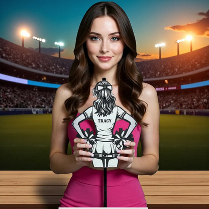 Personalized Cheerleader Sports Sign - Sporty Signs