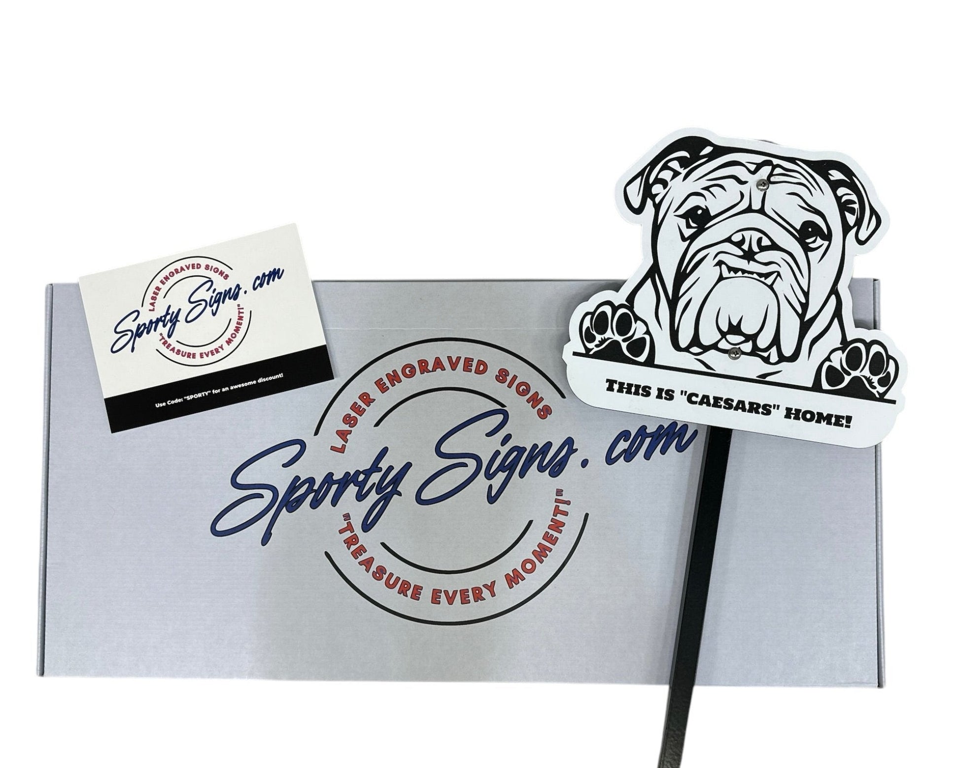 Personalized Dog Yard Sign - Sporty Signs