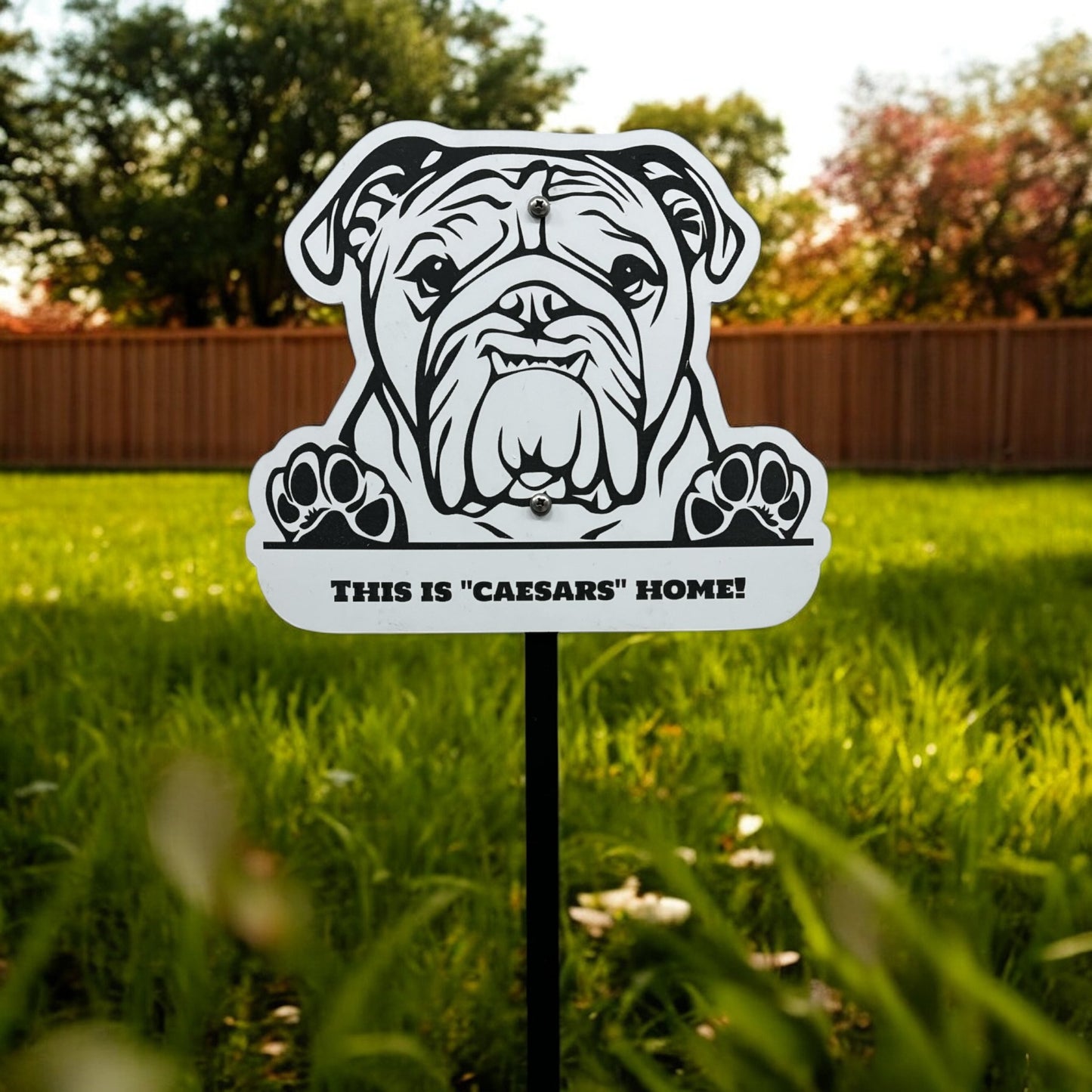 Personalized Dog Yard Sign - Sporty Signs