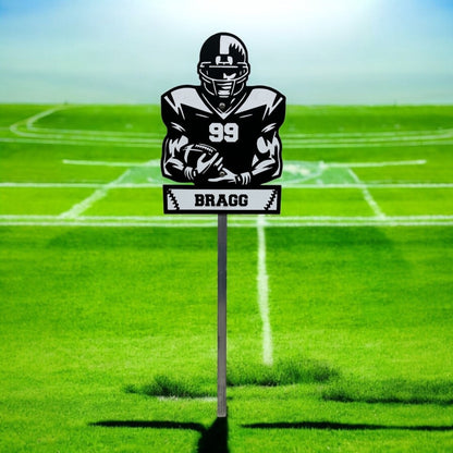 Personalized Football Player Sports Sign - Sporty Signs