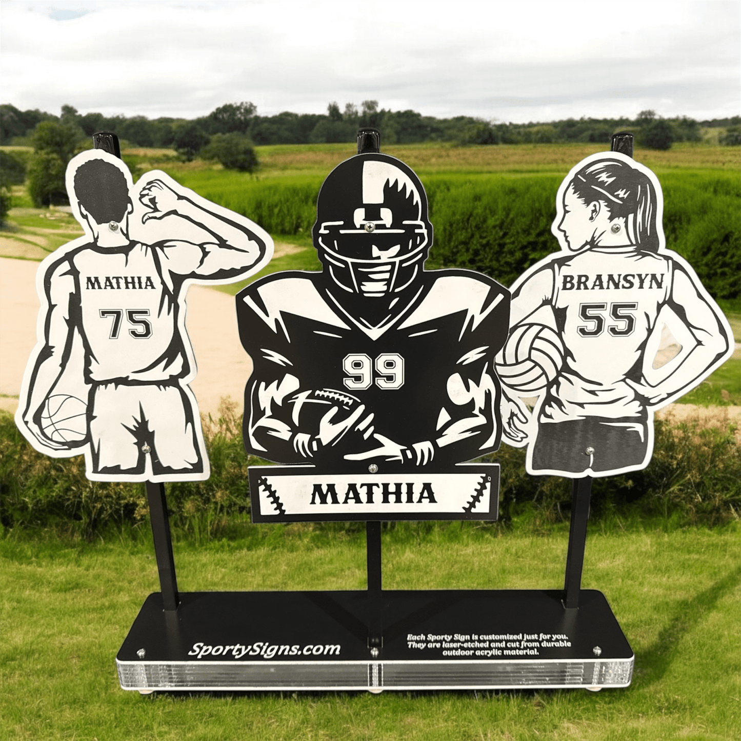 Personalized Football Player Sports Sign - Sporty Signs