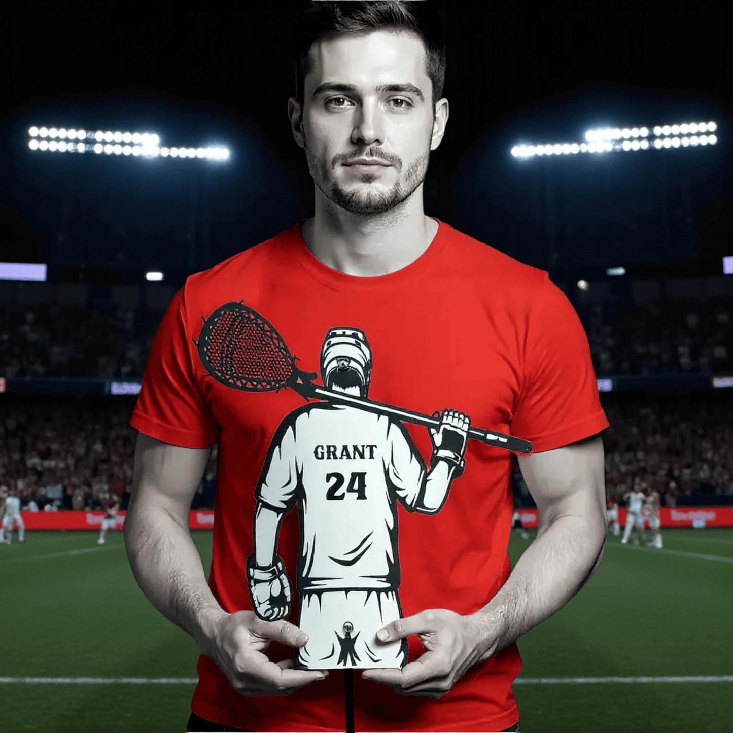 Personalized Lacrosse Player Sports Sign - Sporty Signs