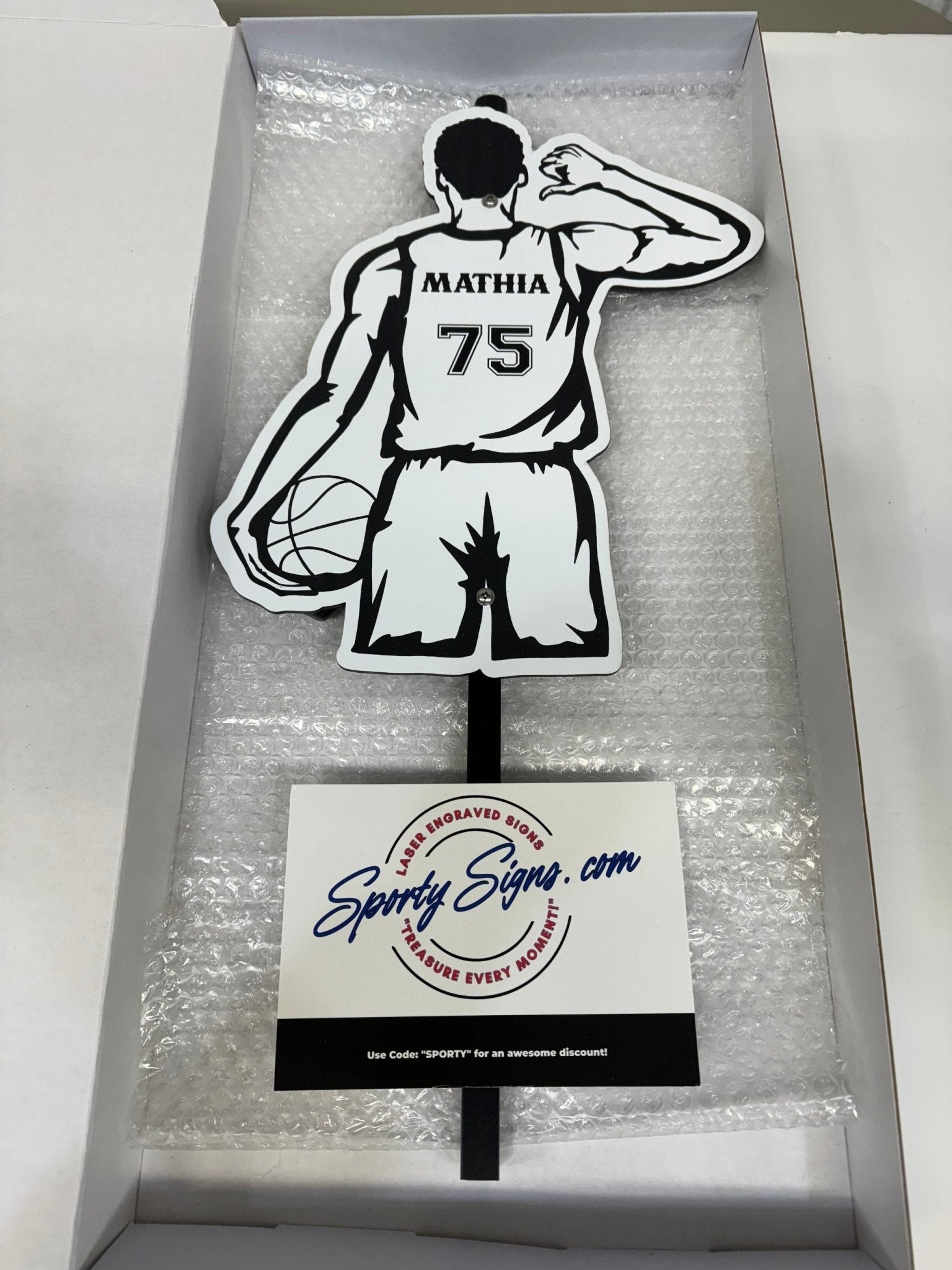 Personalized Soccer Player Sports Sign - Sporty Signs