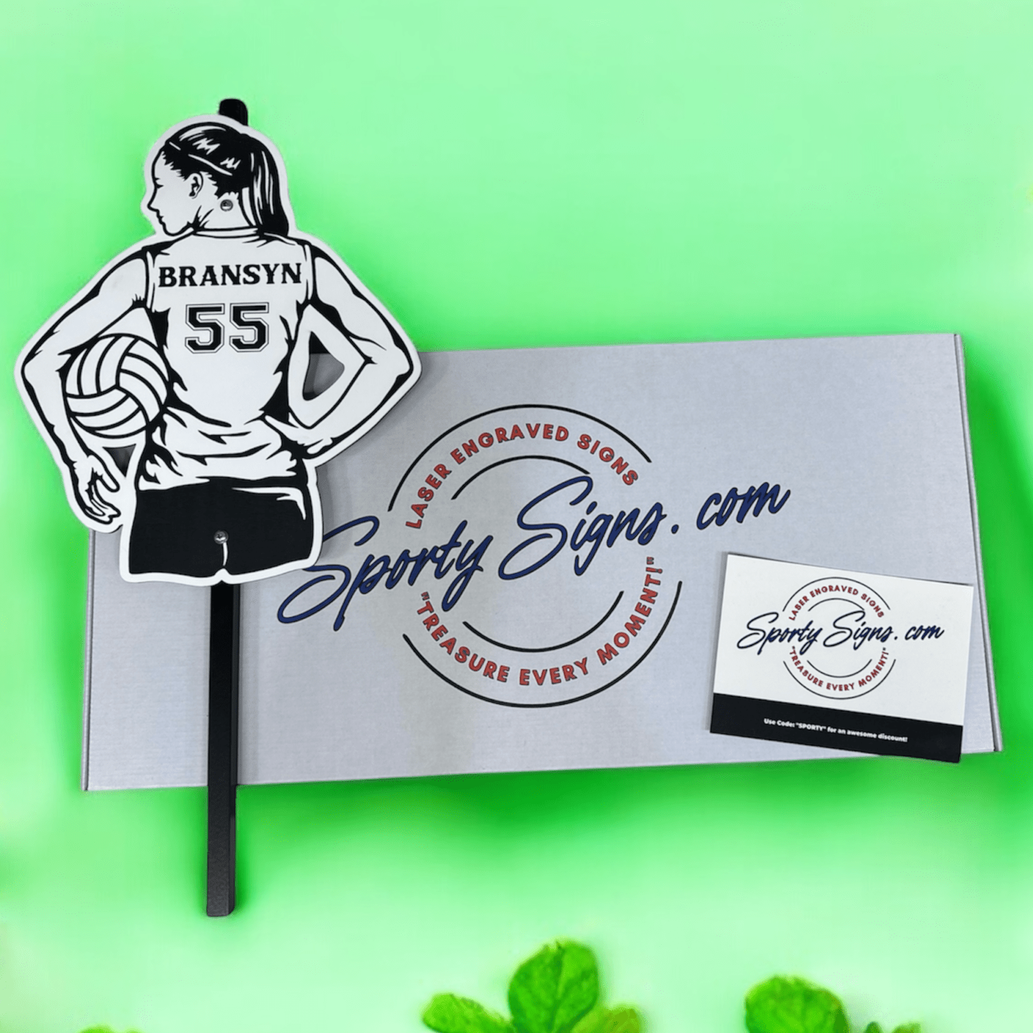 Personalized Volleyball Player Sports Sign - Sporty Signs