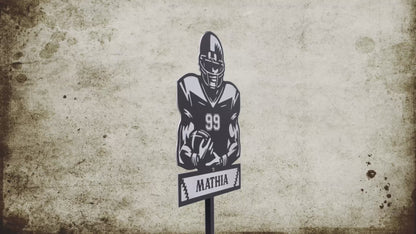 Personalized Football Player Sports Sign